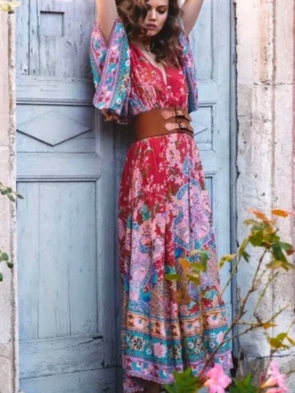 Spell Lotus Kimono Gown Dress